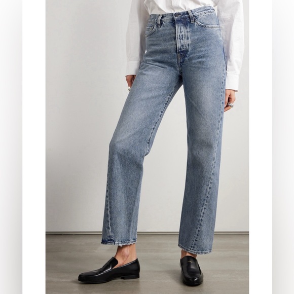 Toteme Denim - Toteme Women's Blue Mid-High Waisted-Twisted Side Jeans Pants Size 27/32